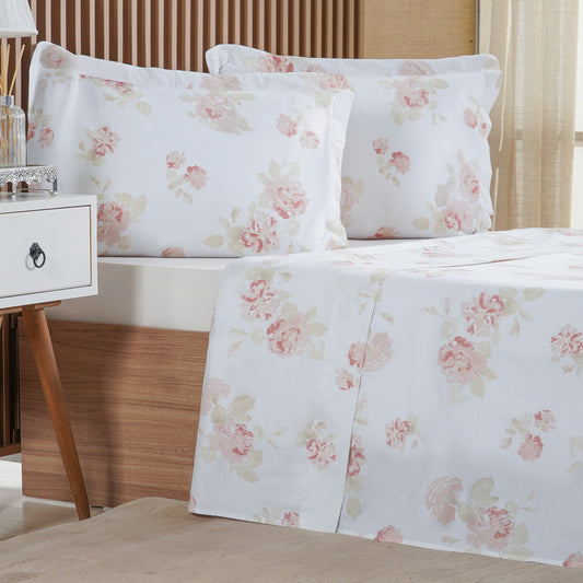 Jogo de Cama Casal Estampado 200 Fios 100% Algodão - Tessi