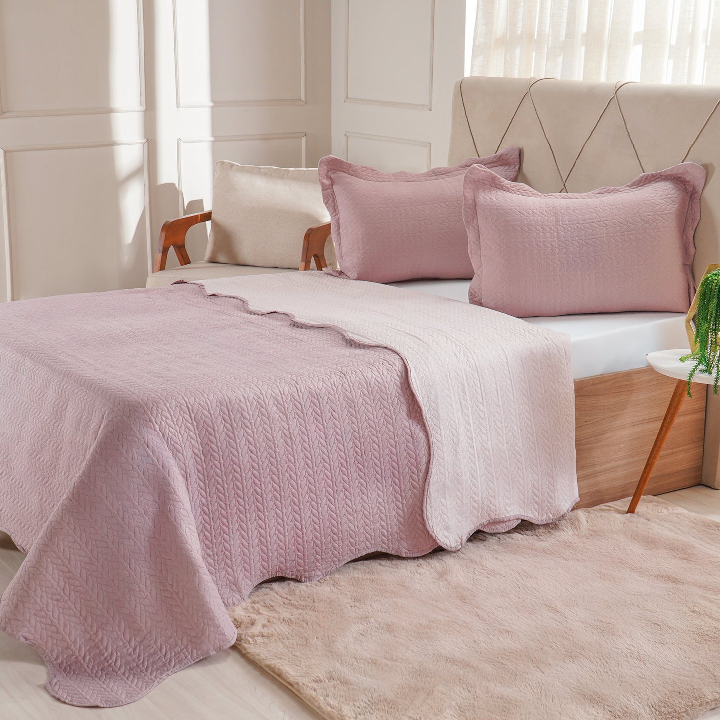 Kit Cobre Leito Ultra Lisse Com Porta Travesseiro - Bene Casa