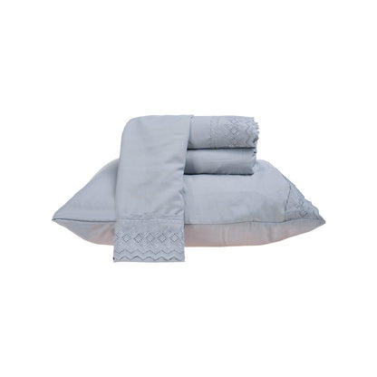 Jogo de Cama Casal Bordado Inglês Micropercal 200 - Bene Casa