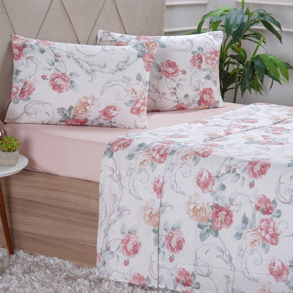 Jogo de Cama Queen 3 Peças 150 Fios 100% Algodão - Bene Casa