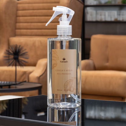 Água Perfumada Para Tecidos Cereja e Avelã 500ml - Kailash