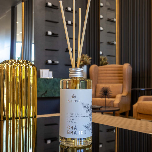 Difusor Econômico Para Perfumar Ambientes 250ml Chá Branco - Kailash