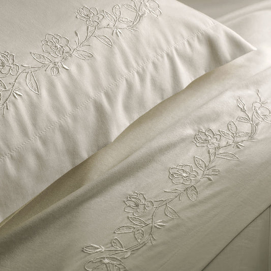 Jogo de Cama Casal 200 fios  100% Algodão Bordado Anastasia - Karsten