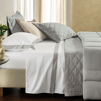 Jogo de Cama Casal 200 Fios 100% Algodão Íris Mineral - Karsten