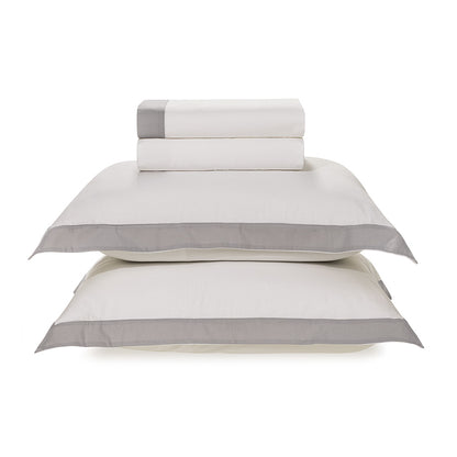 Jogo de Cama Casal 200 fios 100% Algodão Íris Titânio - Karsten