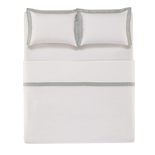 Jogo de Cama Casal 200 Fios 100% Algodão Íris Mineral - Karsten