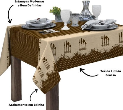Toalha de Mesa Quadrada 4 Lugares Linhão - Bene Casa