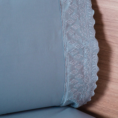 Jogo de Cama Casal Bordado Inglês Micropercal 200 - Bene Casa