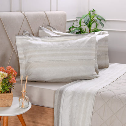 Jogo de Cama Queen Estampado 200 fios 100% Algodão - Tessi