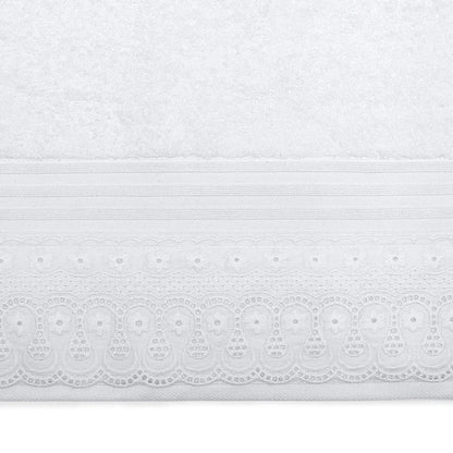 Toalha de Lavabo 30cm x 50cm Algodão Egípcio Renda Renascença - Buettner