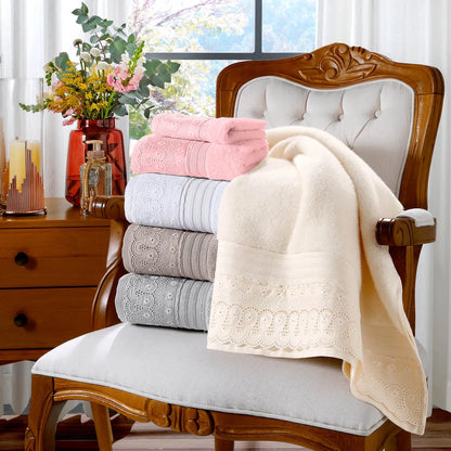 Toalha de Lavabo 30cm x 50cm Algodão Egípcio Renda Renascença - Buettner