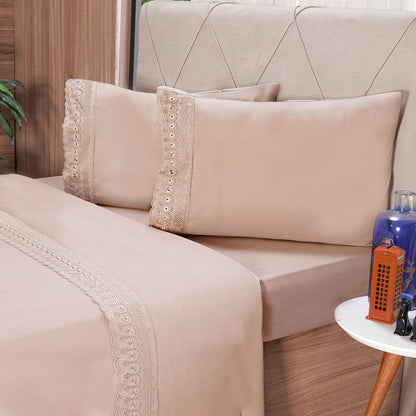 Jogo de Cama Bordado Inglês Micropercal 200 - Bene Casa