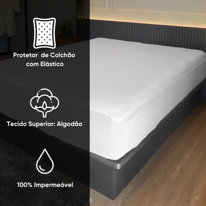 Protetor de Colchão Queen Impermeável 100% Algodão - Appel