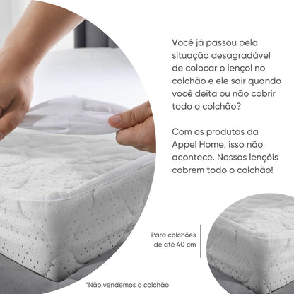 Protetor de Colchão Queen Impermeável 100% Algodão - Appel