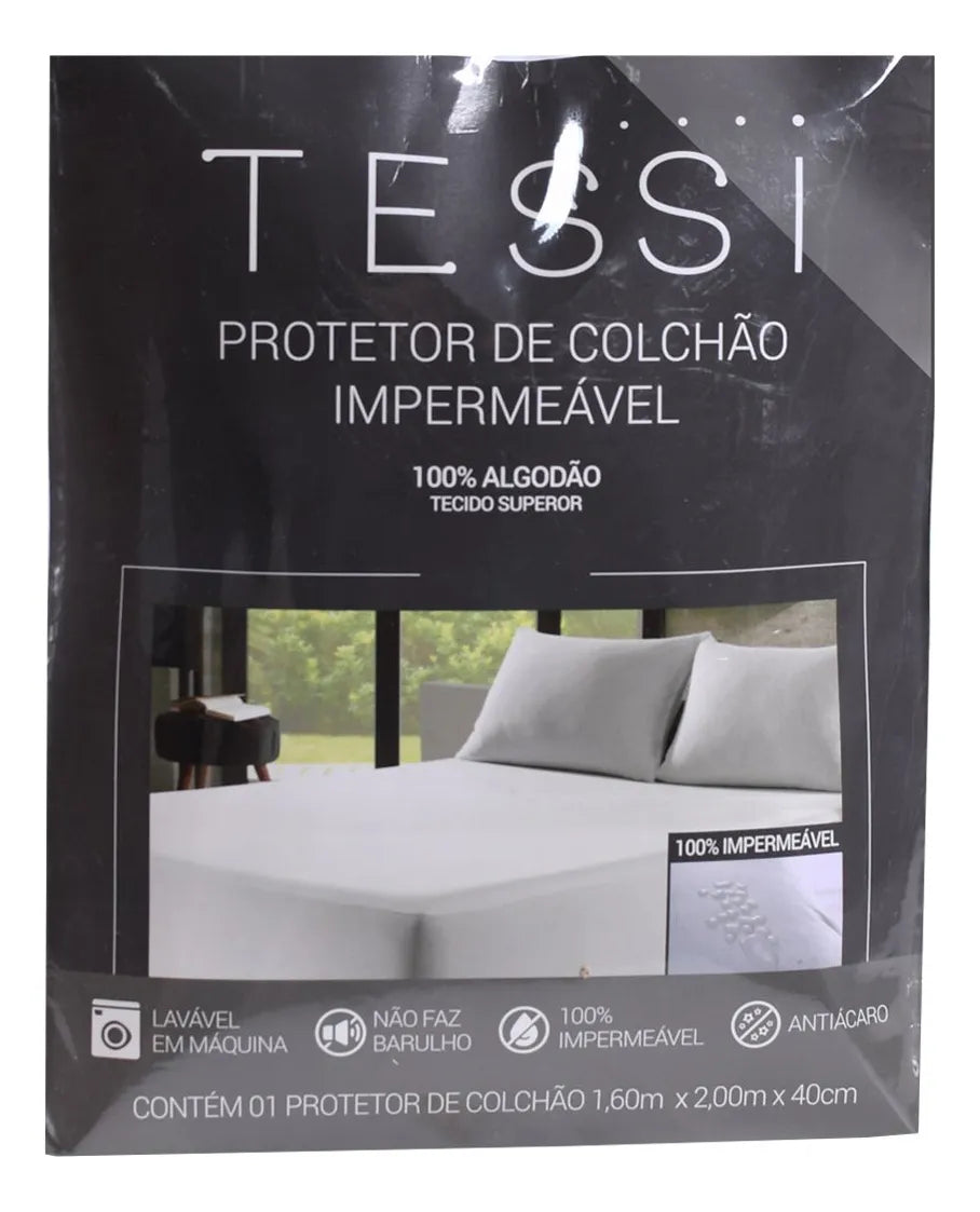 Protetor de Colchão Impermeável 100% Algodão - Tessi